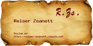 Reiser Zsanett névjegykártya